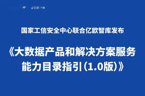 《大數據產品和解決方案服務能力目錄指引 1.0版》正式發布，聚焦數據處理服務